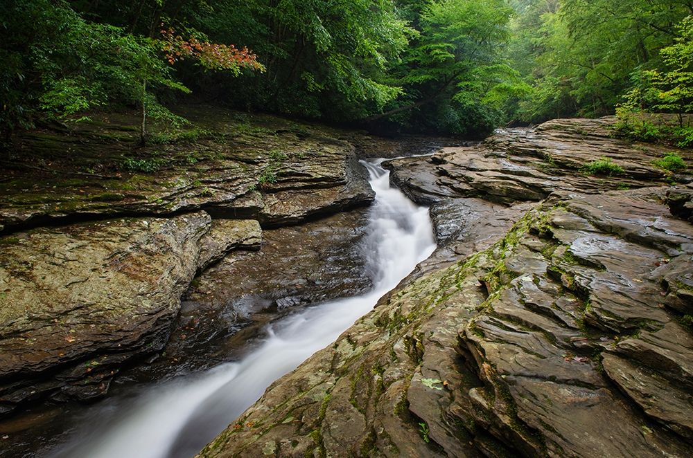Natural Waterslides on Meadow Run Ohiopyle State Park-Pennsylvania